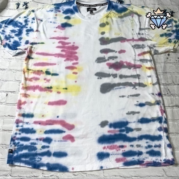 MENS THREADBARE TIE DYE SHORT SET WITH TEE SIZE LARGE TEE SIZE MEDIUM SHORTS - Picture 6 of 16